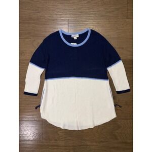 NWT Vintage Cotton‎ Country Womens Colorblock Knit Tunic Sweater Large NWT